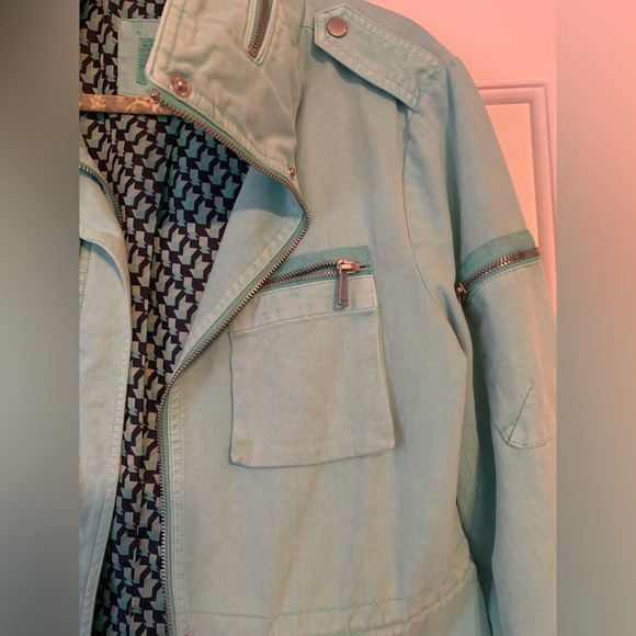 WOMENS BCBGeneration TEAL UTILITY JACKET COAT SIZE MEDIUM - Picture 2 of 7